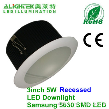 3 Inch 5w Round Led Recessed Downlight Dimmable With Triac Dimmer 